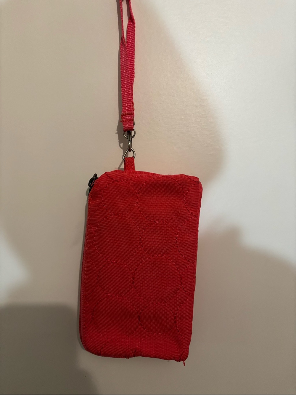 thirty-one Red Quilted Wristlet Wallet with Detachable Strap